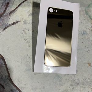Phone 8 Back Glass Cover  Door Big Camera Hole Apple LOGO -  Mirror Gold